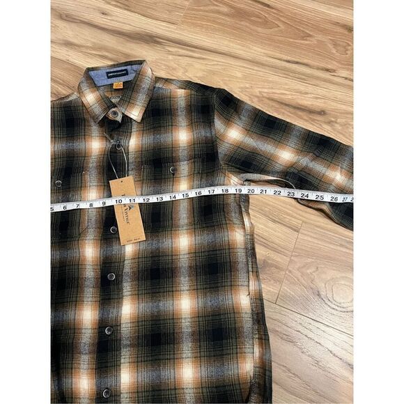 Tailor Vintage NWT evergreen lodge Plaid Long Sleeve Men Button Down Shirt sz S - Picture 8 of 8